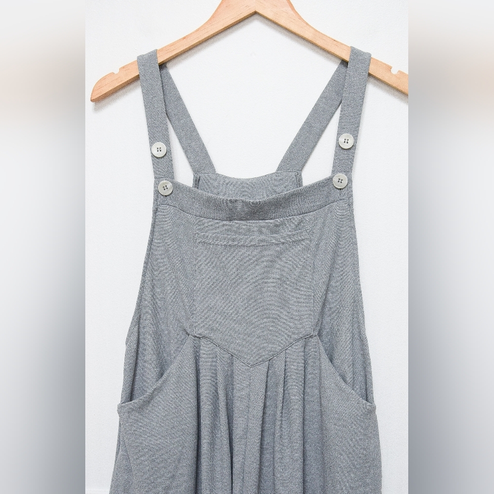 NWT Halara Adjustable Strap Wide Leg Overalls Gray Pockets Size M - Picture 4 of 9